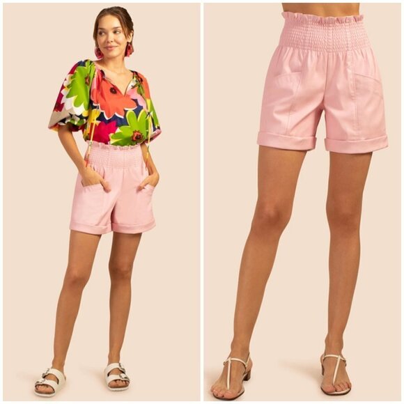 💕TRINA TURK💕 Baristo Short ~ Leatherette Desert Rose Pink 10 NWT - Picture 1 of 15